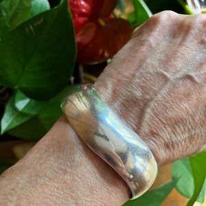 Vintage Los Ballesteros Taxco Mexico Solid .925 Sterling Silver Cuff Bra…